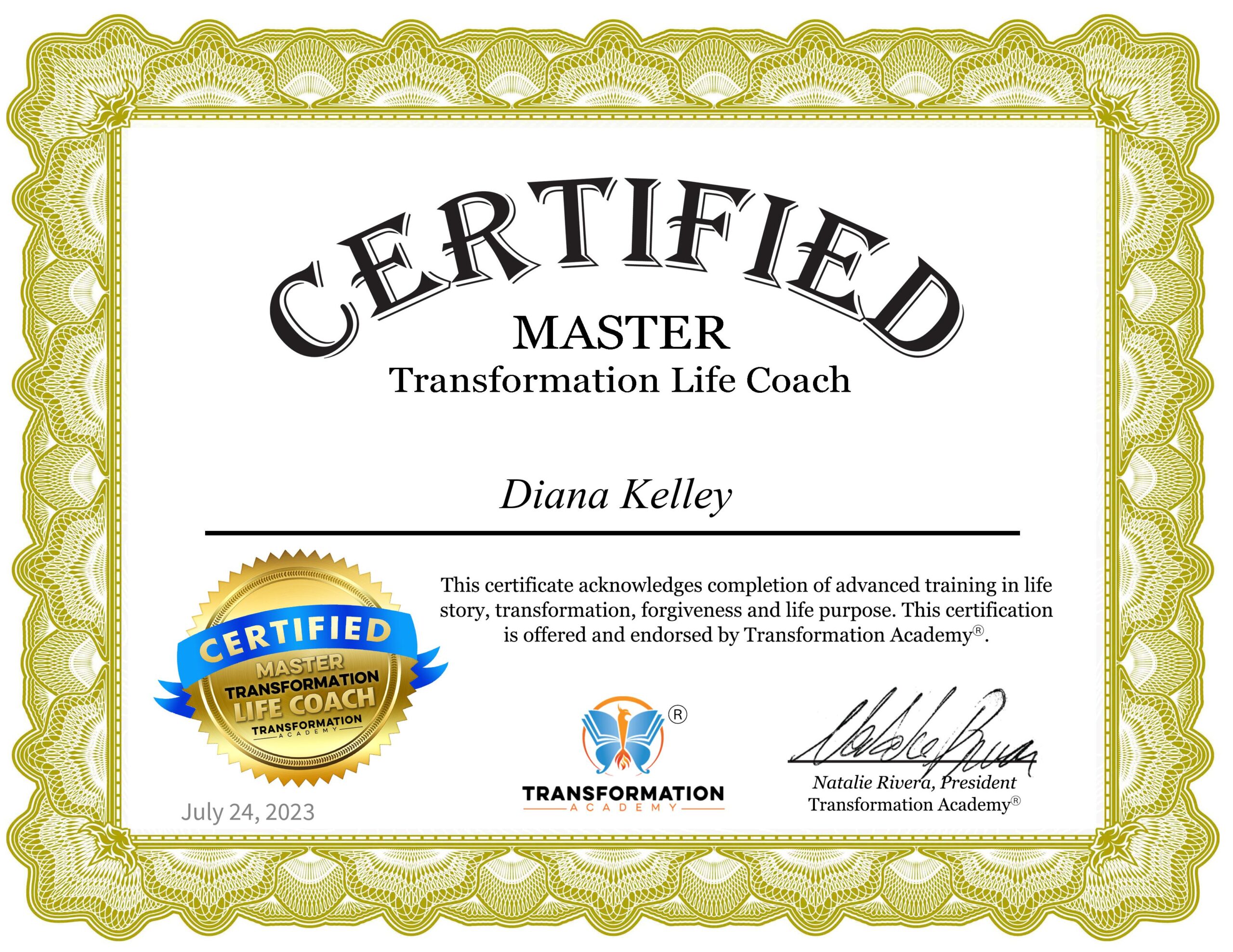 MasterTransformationCertificateJuly2023 scaled