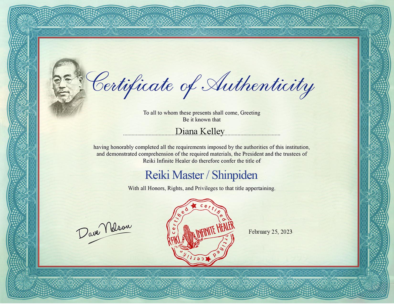 reiki master certificateFeb2023